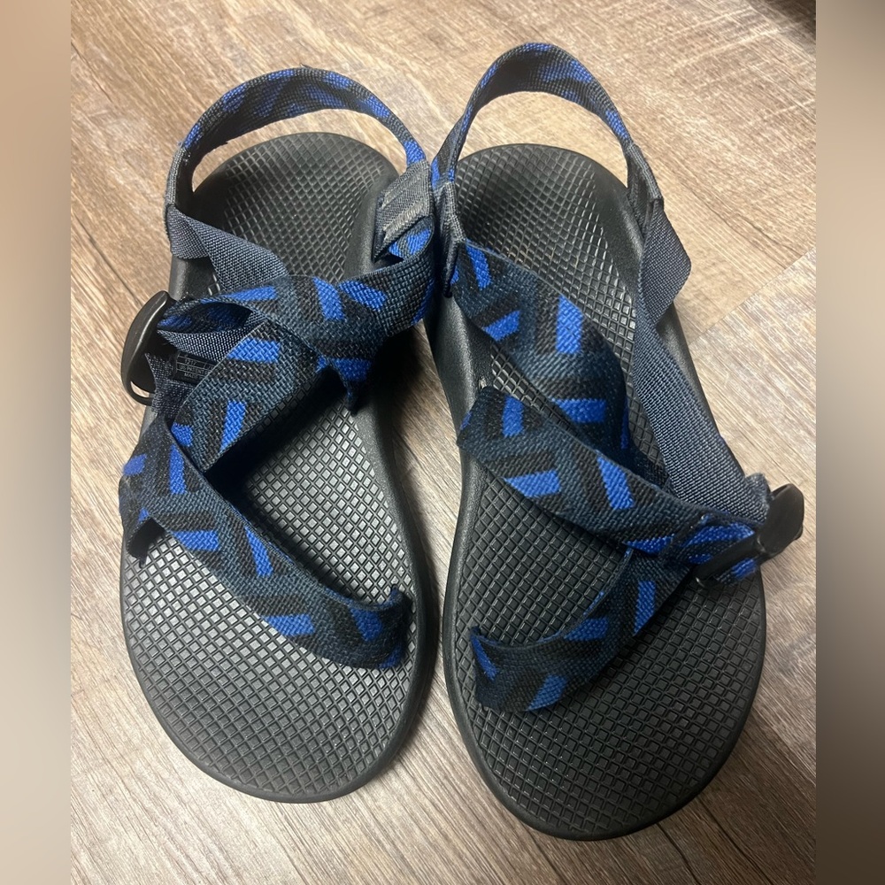 Chaco Black and Blue Mens Sandals